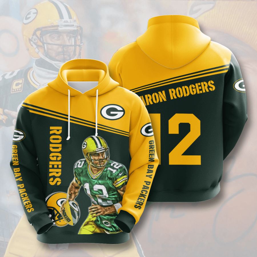 Green Bay Packers Custom Sport All Over Print Hoodie 3D 7