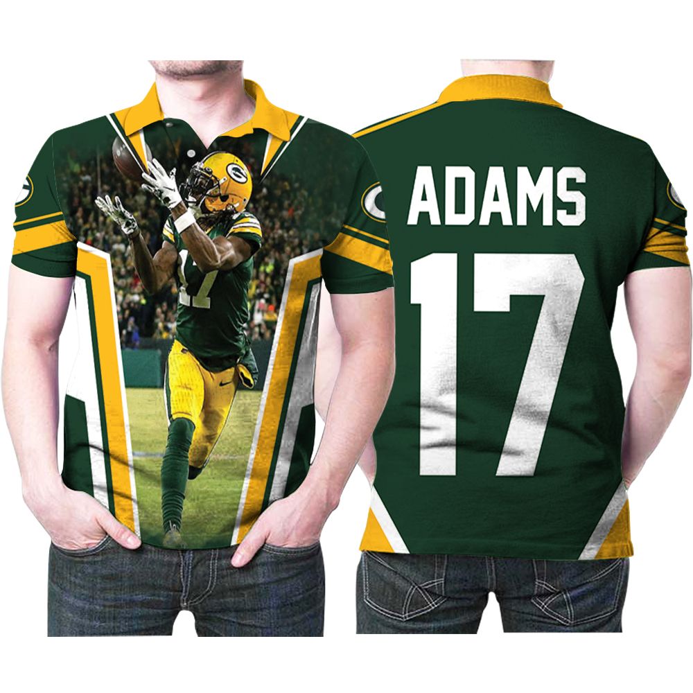 Green Bay Packers Davante Adams Legend 17 Nfl American Football Green 3d Designed Allover Gift For Packers Fans Polo Shirt