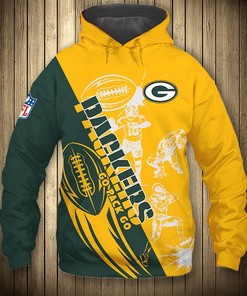 Green Bay Packers Hoodie 3D Cartoon Player Cute Zip Hoodie