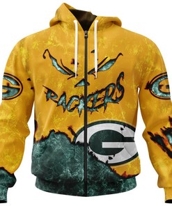 Green Bay Packers Hoodie 3D Devil Eyes Gift for Fans