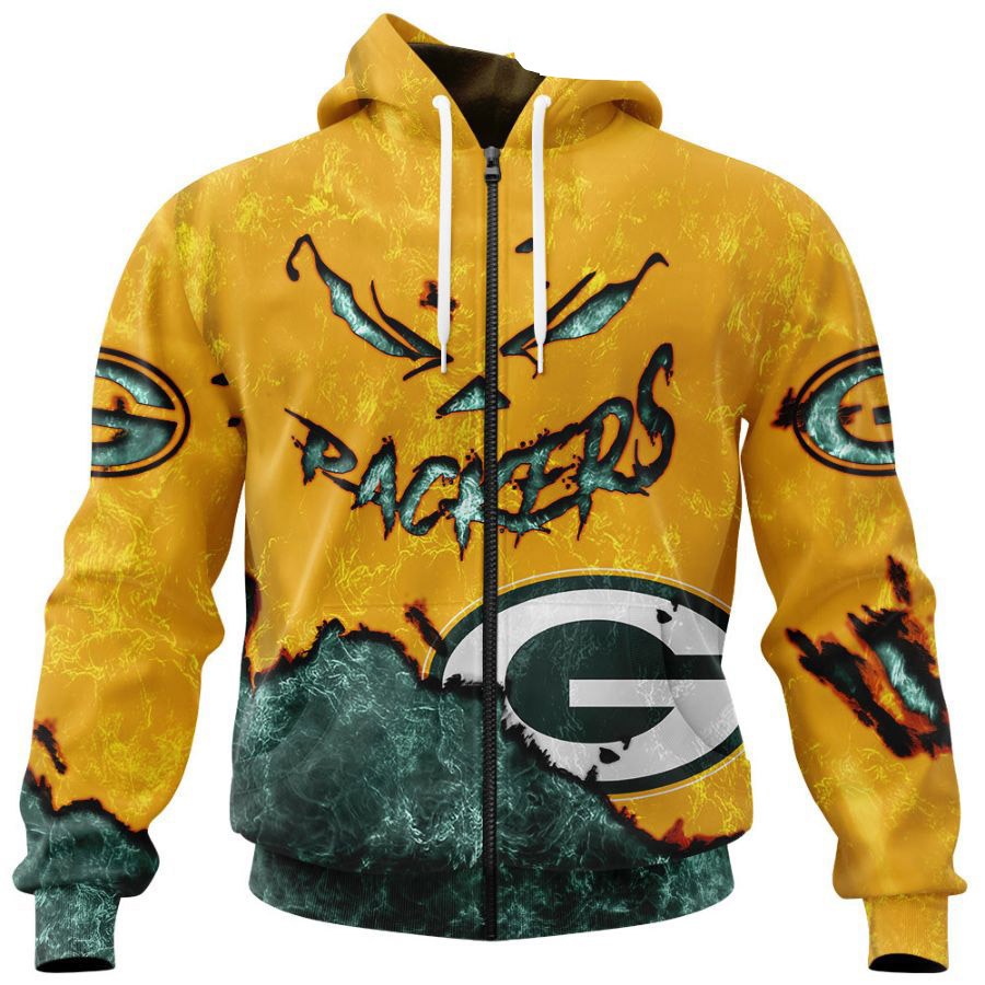 Green Bay Packers Hoodie 3D Devil Eyes Gift for Fans