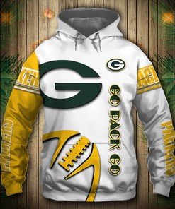 Green Bay Packers Hoodie 3D Graphic Balls Zip Hoodie Pullover