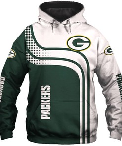 Green Bay Packers Hoodie 3D One Way Zip Hoodie