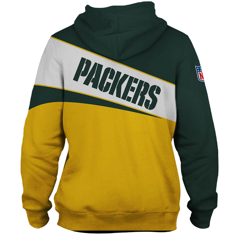 Green Bay Packers Hoodie 3D Zip Hoodie - Image 3