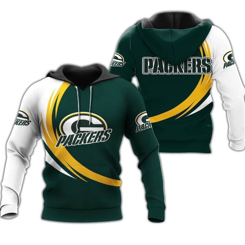 Green Bay Packers Hoodie Curve Graphic Gifts for Fans
