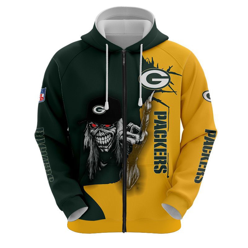 Green Bay Packers Hoodie Ultra Death Graphic Gift for Halloween - Image 3