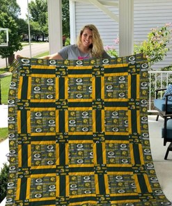 Green Bay Packers PatternQuilt Blanket Bedding Set