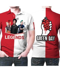 Green Day Grenade Logo Band Legends Signed 3d Printed Gift For Green Day Fan Polo Shirt All Over Print Shirt 3d T-shirt