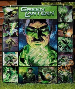 Green Lantern Inspired Quilt Blanket Bedding Set