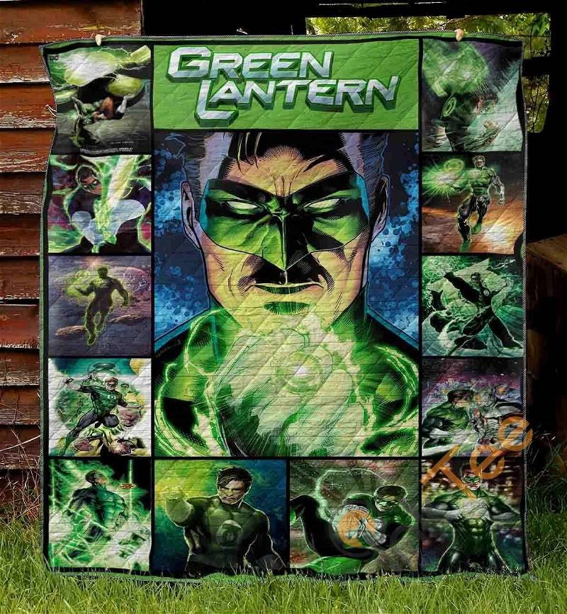 Green Lantern Inspired Quilt Blanket Bedding Set