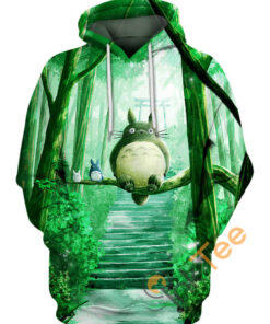 Green Path In Totoro Hoodie 3D