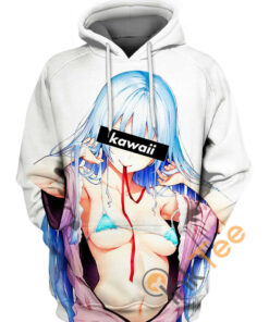 Grey Hair Lady Ahegao Hoodie 3D