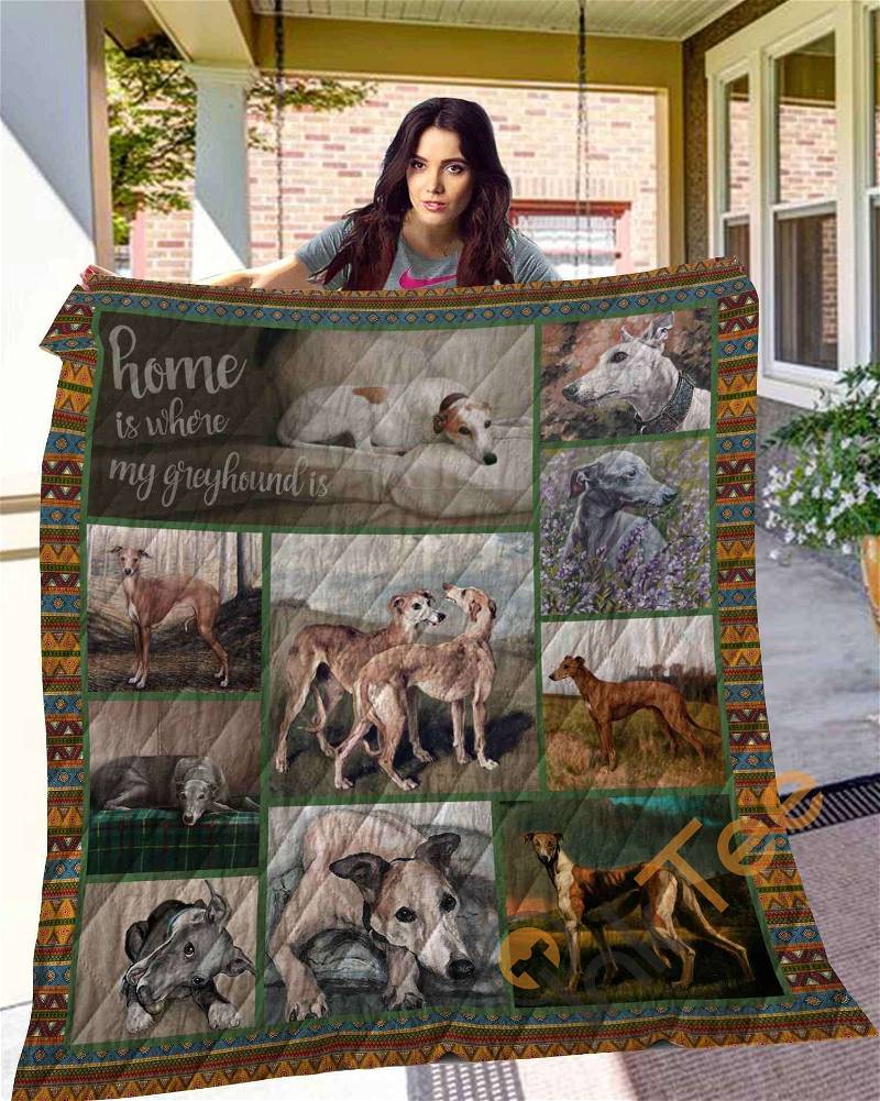Greyhound 10 Quilt Blanket Bedding Set