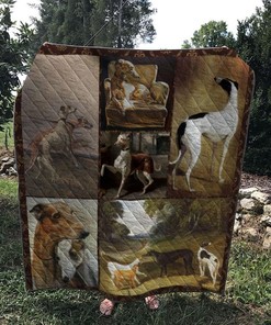Greyhound Dog 1103  Quilt Blanket Bedding Set