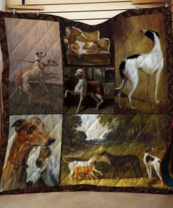 Greyhound Dog Quilt Blanket Bedding Set for Home Décor