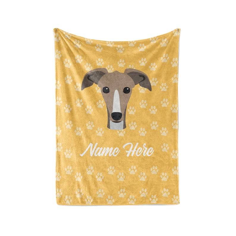 Greyhound Personalized Custom Blanket With Your Family Or Dog's Name - Great Gifts For Dog Lovers