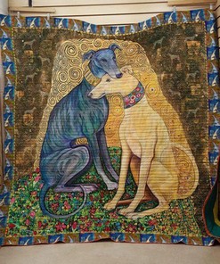 Greyhound Quilt Blanket Bedding Set Gifts for Dog Lovers