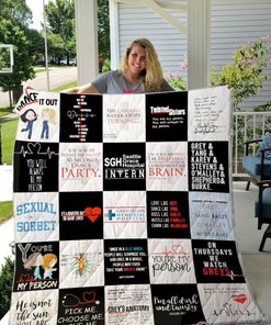 Grey's Anatomy For Fans Dance It Out Quilt Blanket Bedding Set