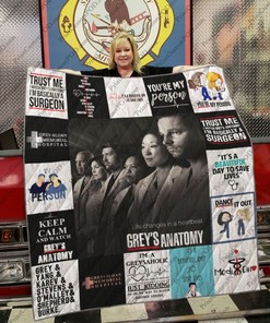 Grey's Anatomy Life Changes In A Heartbeat Collection For Fans Quilt Blanket Bedding Set