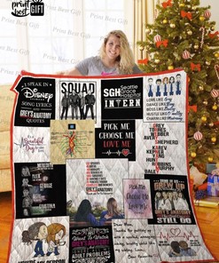Grey's Anatomy Poster Pick Me Choose Me Love Me Collection Quilt Blanket Bedding Set