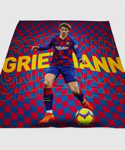 Griezmann Wallpaper Barcelona Sherpa Fleece Blanket Gifts for Family, for Couple