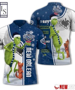 Grinch Stole New Orlean Pelicans in Christmas Polo Shirt