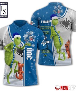 Grinch Stole North Carolina Asheville Bulldogs in Christmas Polo Shirt