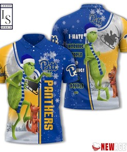 Grinch Stole Pittsburgh Panthers in Christmas Polo Shirt
