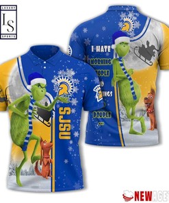 Grinch Stole San Jose State Spartans in Christmas Polo Shirt