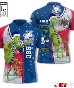 Grinch Stole South Alabama Jaguars in Christmas Polo Shirt