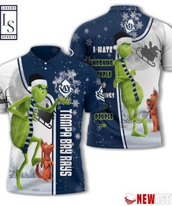 Grinch Stole Tampa Bay Rays in Christmas Polo Shirt