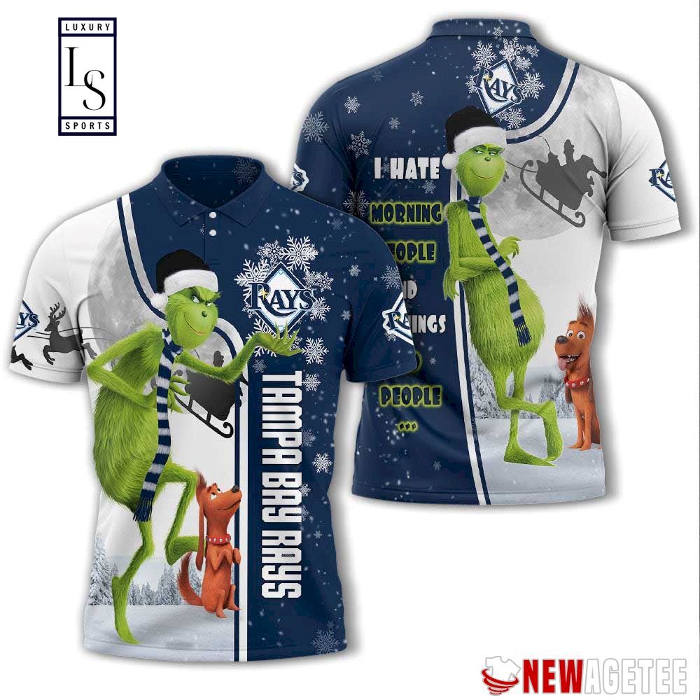 Grinch Stole Tampa Bay Rays in Christmas Polo Shirt