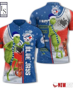 Grinch Stole Toronto Blue Jays in Christmas Polo Shirt