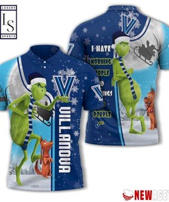 Grinch Stole Villanova Wildcats in Christmas Polo Shirt