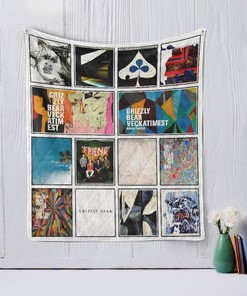 Grizzly Bear Band Quilt Blanket Bedding Set for Home Décor