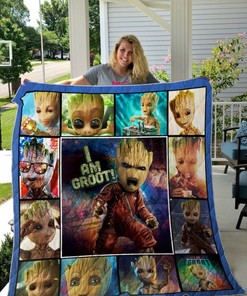 Groot Collection I Am Groot Quilt Blanket Bedding Set