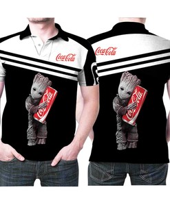 Groot Hug Coca Cola Tin 3d Designed For Coca Cola Drinking Fans Coca Cola Drinking Lovers Polo Shirt All Over Print Shirt 3d T-shirt