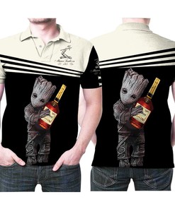 Groot Hugs Hennessy Wine 3d Printed Gift For Groot And Hennessy Lovers Polo Shirt All Over Print Shirt 3d T-shirt