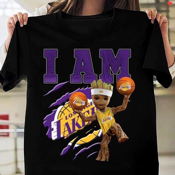 Groot I'M A Los Angeles Lakers Fan T-Shirt