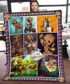 Groot Quilt Blanket Bedding Set Cover for Home Décor