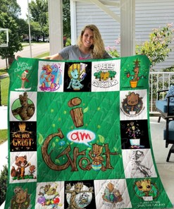 Groot We Are Groot Cute Character Collection Quilt Blanket Bedding Set