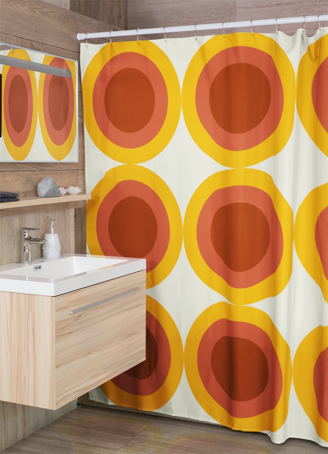 Groovy 60's 70's Hippie Shower Accessory Curtain