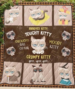 Grumpy Cat Grr Quilt Blanket Bedding Set for Home Décor