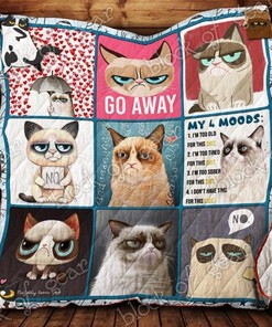 Grumpy Cat My Moods Cat Quilt Blanket Bedding Set