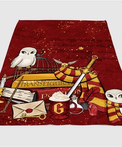 Gryffindo Stuff Sherpa Fleece Blanket Gifts for Family, for Couple