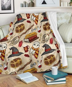 Gryffindor House Fleece Blanket Gift For Fan, Quilt Blanket Bedding Set Gift76