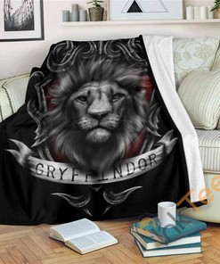 Gryffindor Sherpa Fleece Blanket Gifts for Family, for Couple