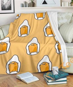 Gudetama Pattern Sherpa Fleece Blanket Gifts for Family, for Couple