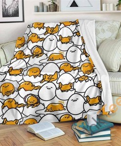 Gudetama Sherpa Blanket Fleece Blanket Gifts for Family, for Couple