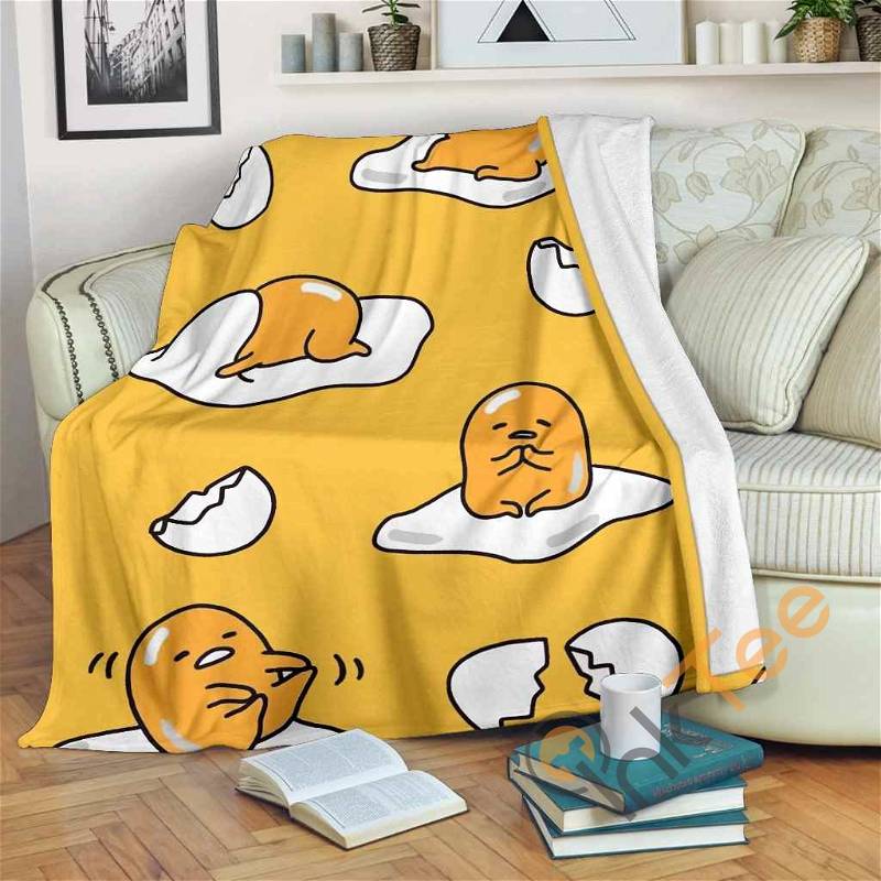 Gudetama Sherpa Fleece Blanket Gifts for Family